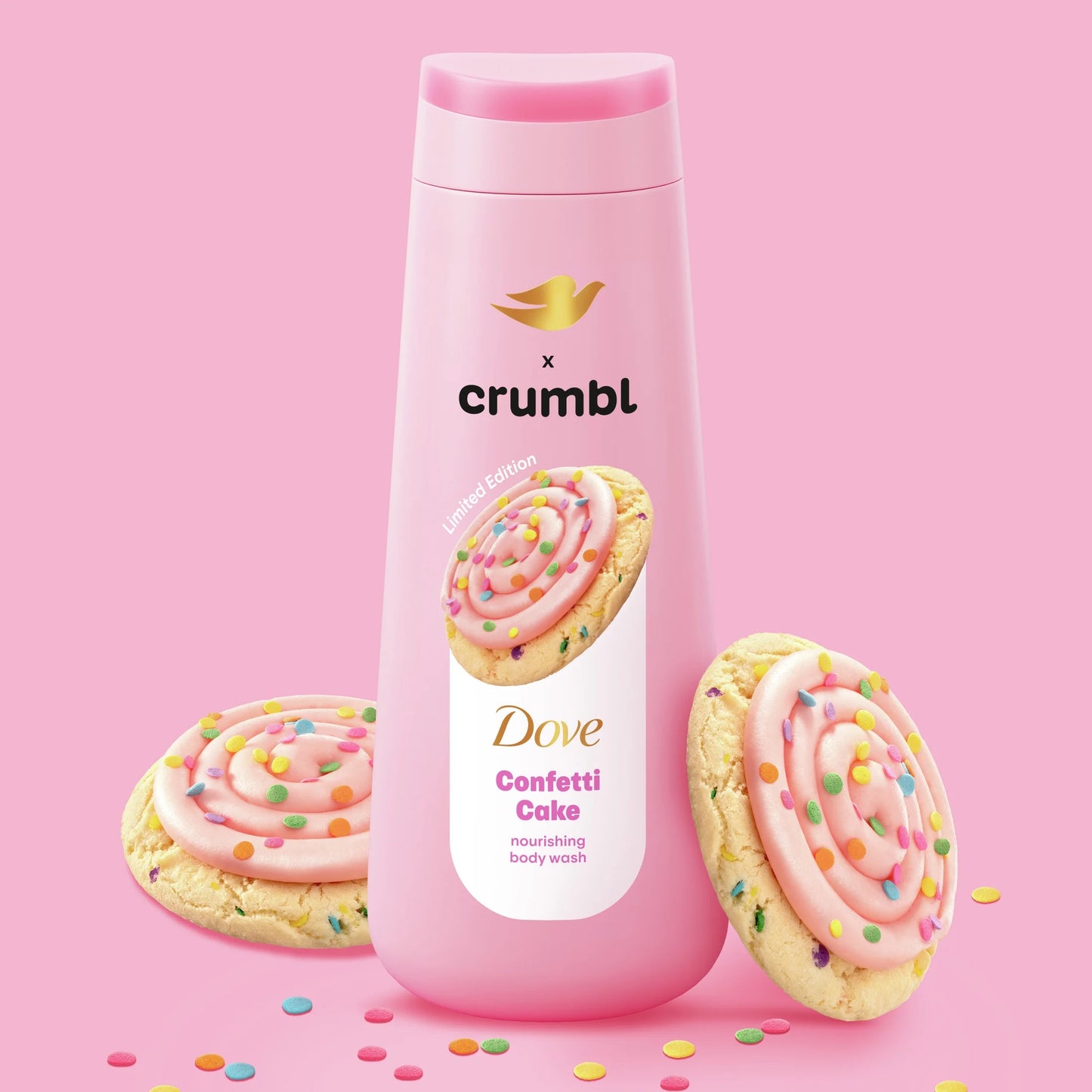 Crumbl Moisturizing Liquid Body Wash Confetti Cake, 20 Oz