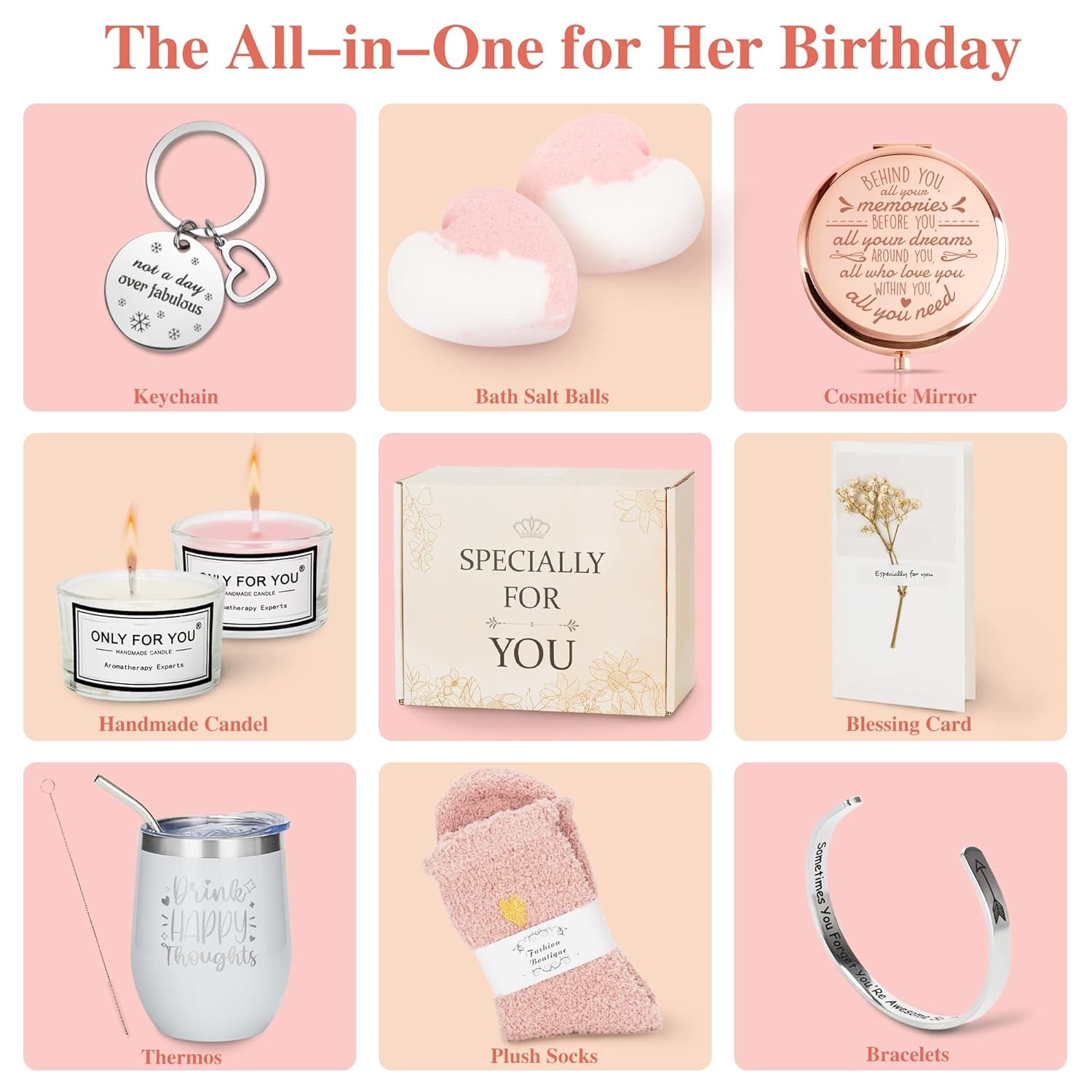 Birthday Gifts for Women – Luxurious Gift Basket Self Care Gifts for Women – Premium SPA Gifts for Women for Sister, Best Friend, Birthday Gifts for Mom, Thank You Gifts