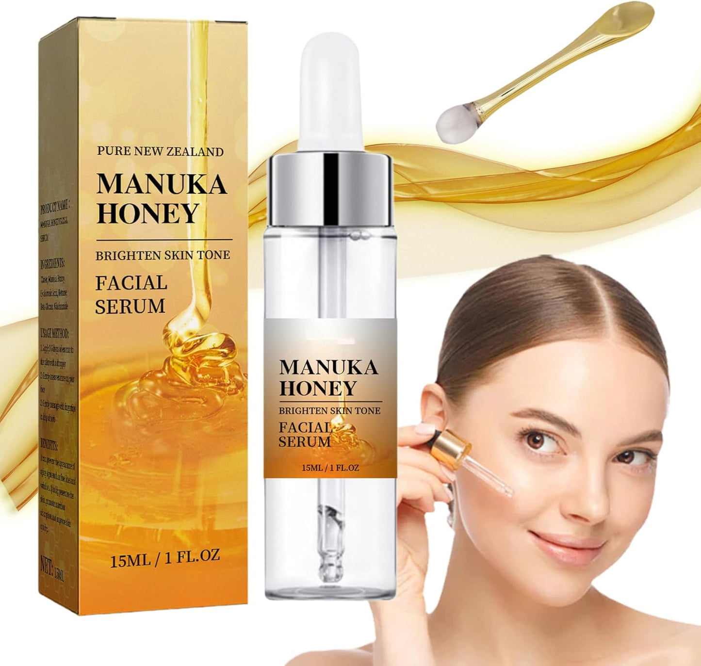 Revitalizing New Zealand Bee Venom & Manuka Honey Anti-Aging Facial Serum - Youthful Glow in a Bottle (1 Pcs)