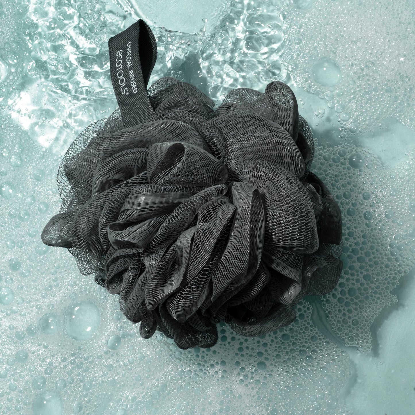 Charcoal Bath Sponge, Black Loofah for Body Cleansing & Exfoliating, for Adults, 1 Count