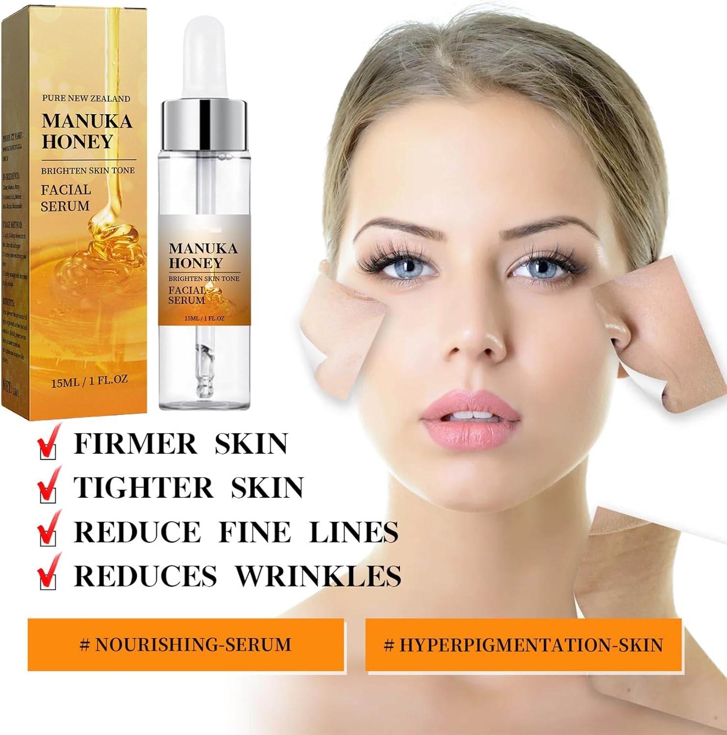 Revitalizing New Zealand Bee Venom & Manuka Honey Anti-Aging Facial Serum - Youthful Glow in a Bottle (1 Pcs)