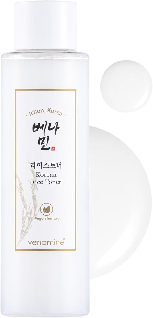 Korean Rice Toner - Toner for Face with 88% Rice Extract from Korea Glow Essence with Niacinamide, K Beauty Toner, Vegan Korean Skincare for All Skin Types, Korean Toner 6.76 Fl Oz